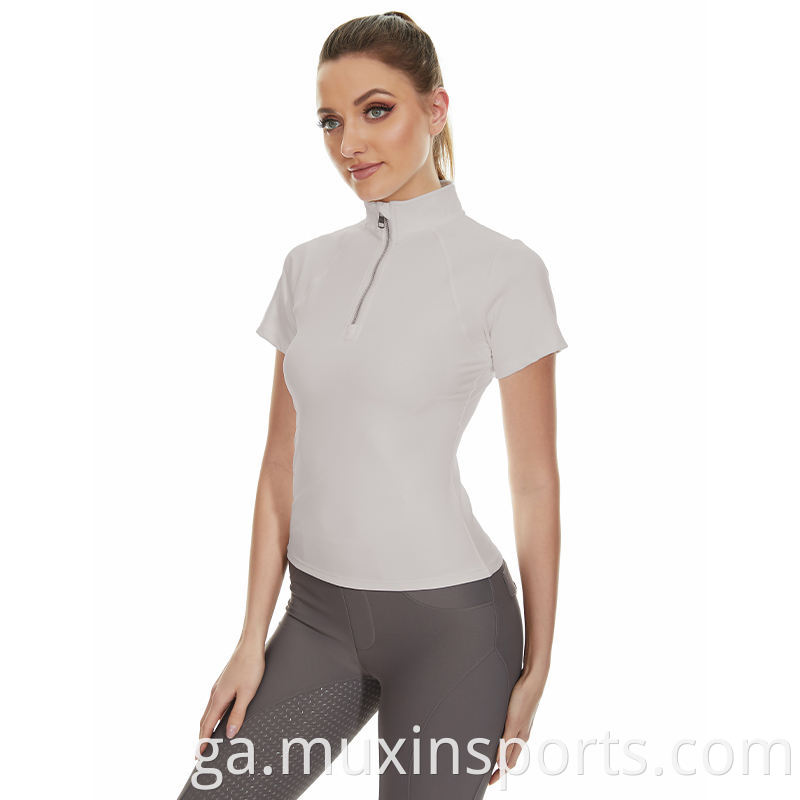  horse riding short sleeve base layer material